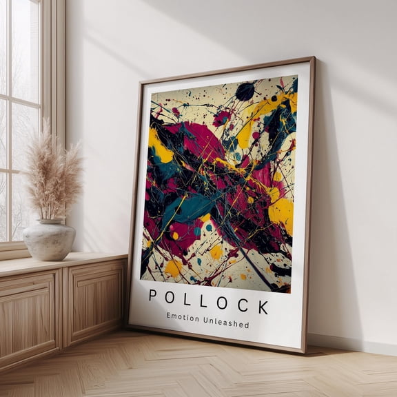 PollockInspired Poster Drip Splash Poster Bold Wall Art , Poster Print Only