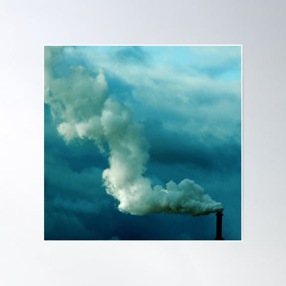 Pollution Poster Wall Art, Modern Wall Decor, 16x16 UNFRAMED