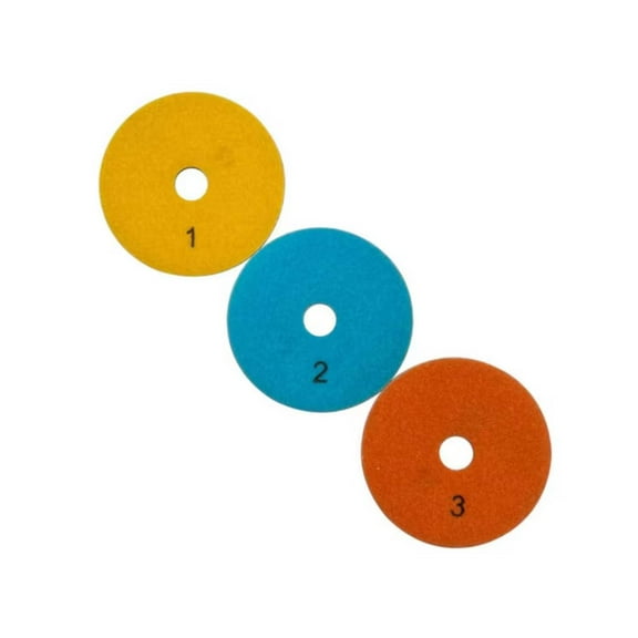 Polly - 3 Step Wet  Dry 4" Polishing Pads