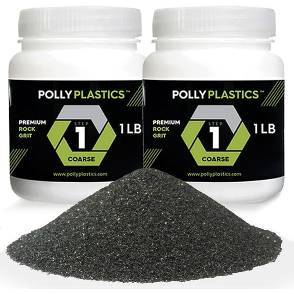 Polly Plastics Rock Tumbler Grit Refill Coarse 60/90 Silicon Carbide Stage 1 for Tumbling (2x1lb)