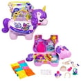thumbnail interactive-video image 1 of Polly Pocket 2-in-1 Unicorn Party Travel Toy, Large Compact with 2 Dolls & 25 Surprise Accessories, 1 of 9