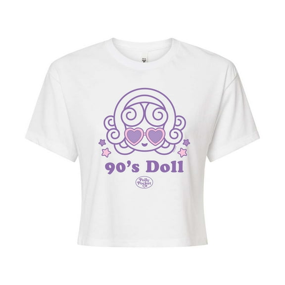 Polly Pocket - 90S Doll Sunglasses - Junior's - Women's Cropped T-shirt