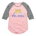 thumbnail image 1 of Polly Pocket - 90s Doll - Toddler And Youth Girls Raglan Graphic T-Shirt, 1 of 3