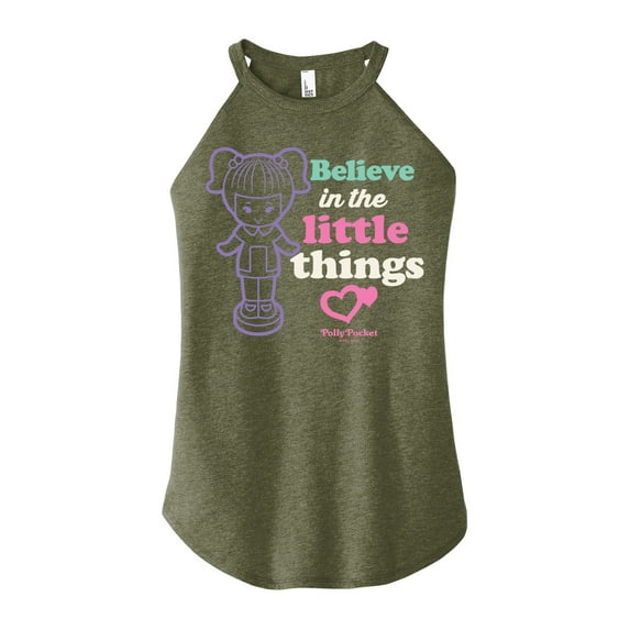 Polly Pocket - Believe In The Little Things - Juniors High Neck Tank Top