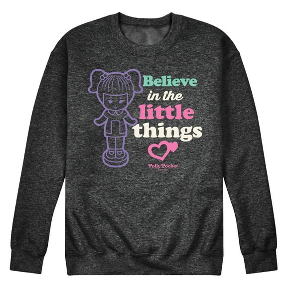 Polly Pocket - Believe In The Little Things - Men's Crew Neck Fleece Pullover