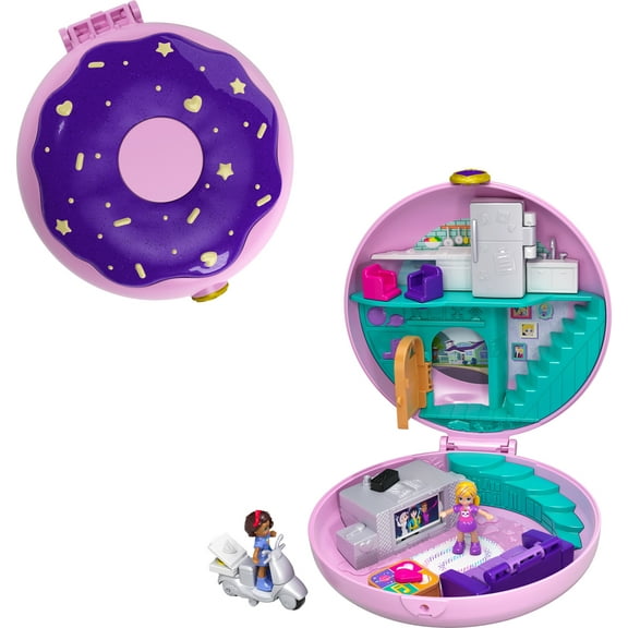 Polly Pocket Big Pocket World Donut Sleepover Pajama Party Compact