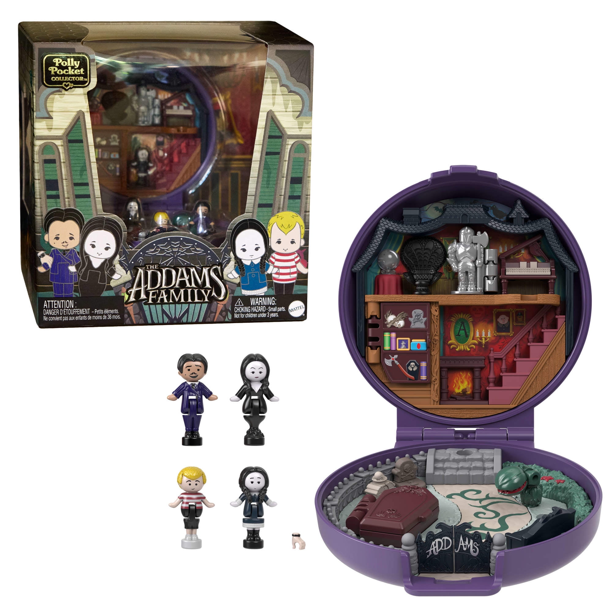 Walmart sales :  Polly Pocket Collector The Addams Family Compact, Special Edition Dolls and Playset