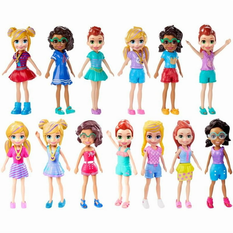 Polly Pocket Doll With Trendy Fashion Dress Outfit Clothes