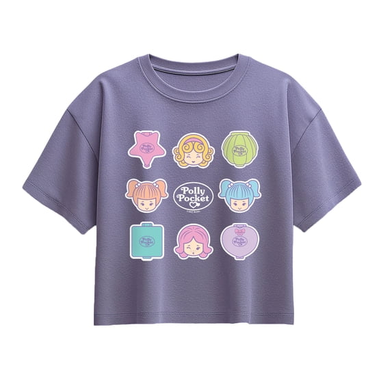 Polly Pocket - Grid - Youth Girls Boxy T-Shirt