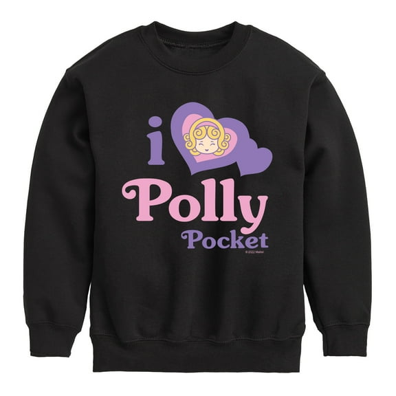 Polly Pocket - I Love Polly Pocket - Toddler And Youth Crewneck Fleece Sweatshirt