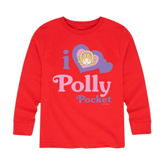 Polly Pocket - I Love Polly Pocket - Toddler And Youth Long Sleeve Graphic T-Shirt