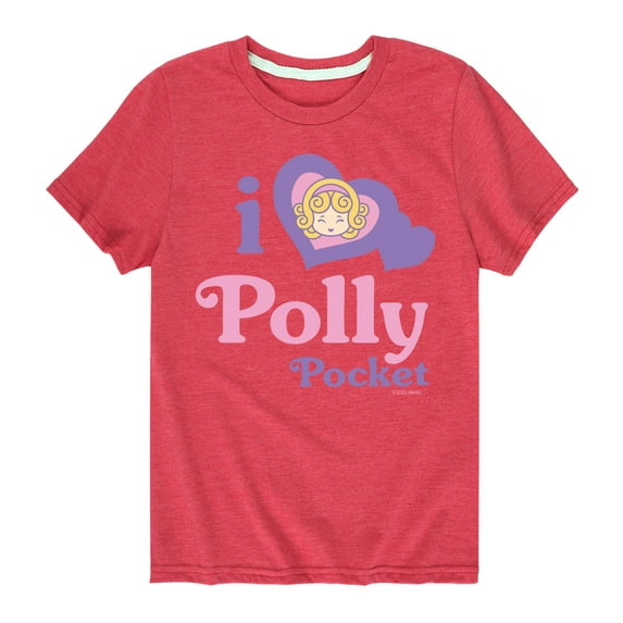 Polly Pocket - I Love Polly Pocket - Toddler And Youth Short Sleeve Graphic T-Shirt