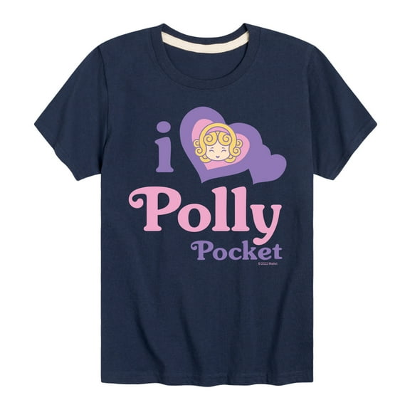 Polly Pocket - I Love Polly Pocket - Toddler And Youth Short Sleeve Graphic T-Shirt