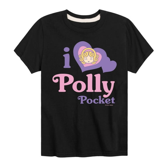 Polly Pocket - I Love Polly Pocket - Toddler And Youth Short Sleeve Graphic T-Shirt