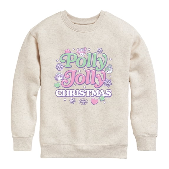 Polly Pocket - Jolly Christmas Graphic Long Sleeve Fleece Sweatshirt