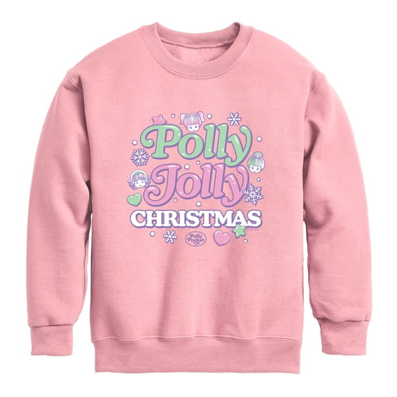 Polly Pocket - Jolly Christmas - Youth Boys Crew Fleece Sweatshirt