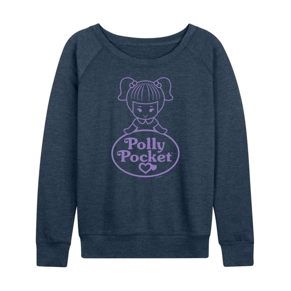 Polly Pocket - Logo And Doll - Women's Lightweight French Terry Long Sleeve Shirt