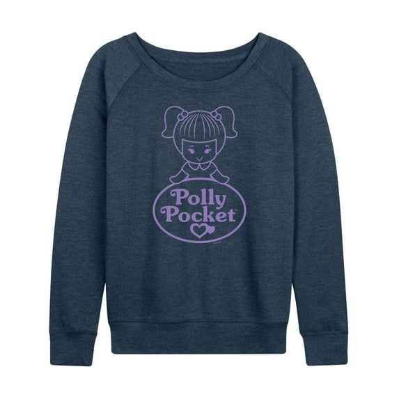 Polly Pocket - Logo And Doll - Women's Lightweight French Terry Long Sleeve Shirt