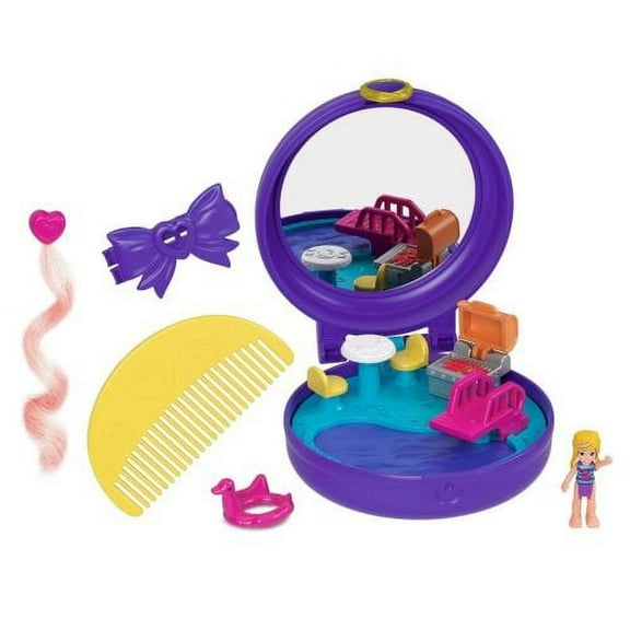 Polly Pocket Micro Clip & Comb Pool Compact Playset