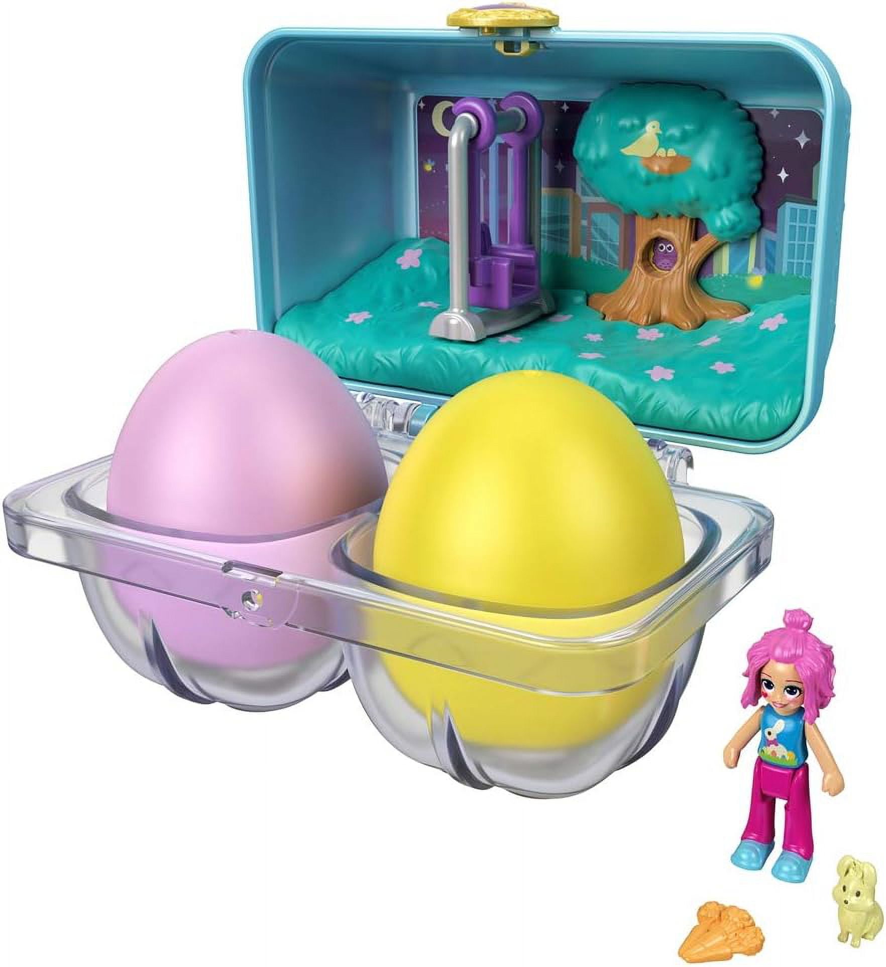 Polly Pocket Mystery Surprise Egg Carton Blue Nighttime Cityscape