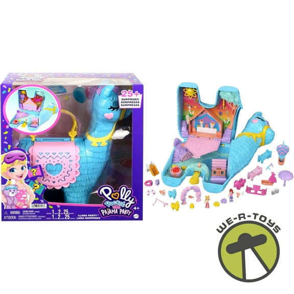 Polly Pocket Pajama Party Playset 2 Dolls and Accessories Mattel HHX74