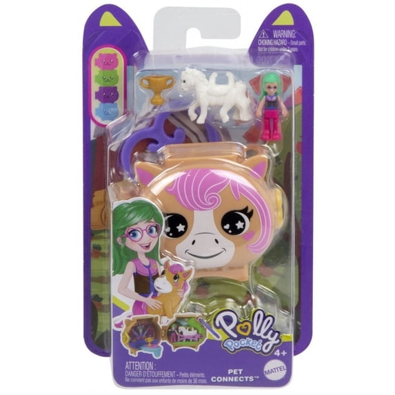 Polly Pocket Pet Connects Horse Micro Playset