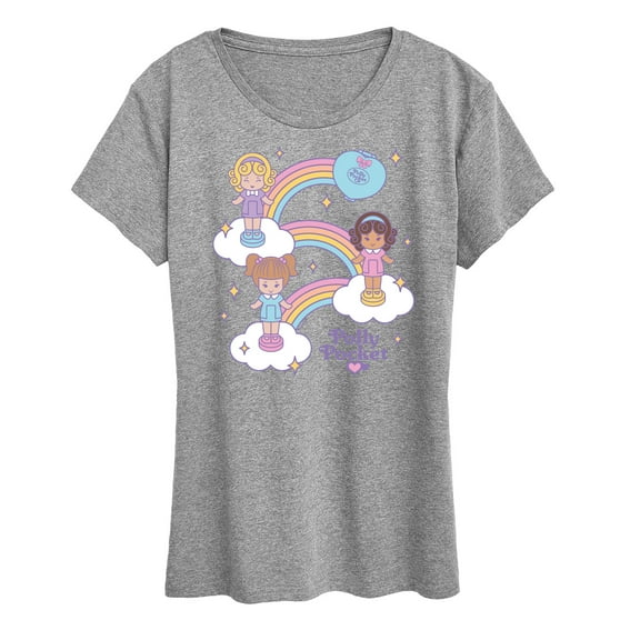 Polly Pocket - Polly And Friends Rainbows- Women's Short Sleeve Graphic Tee