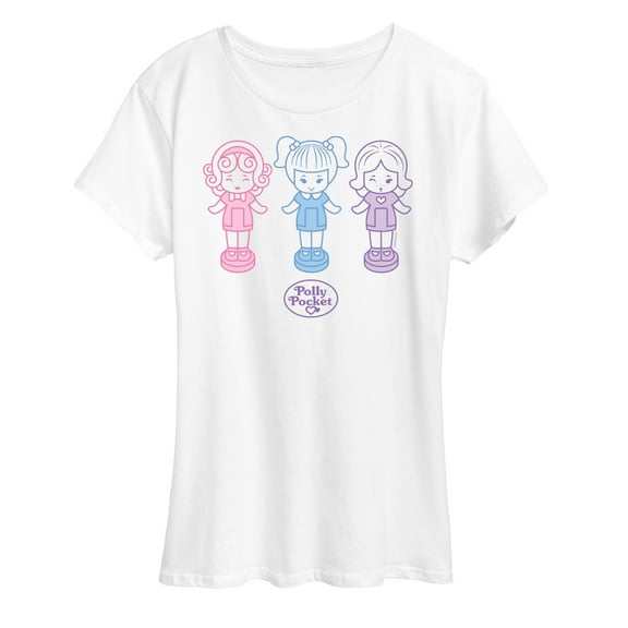 Polly Pocket - Polly And Friends Retro Tiny Dolls - Women's Short Sleeve Graphic Tee