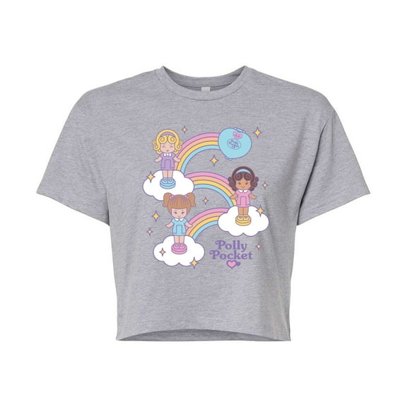 Polly Pocket - Polly Pocket And Friends Rainbows - Junior's - Women's Cropped T-shirt