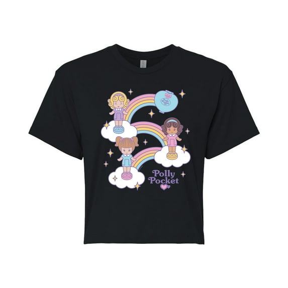 Polly Pocket - Polly Pocket And Friends Rainbows - Junior's - Women's Cropped T-shirt