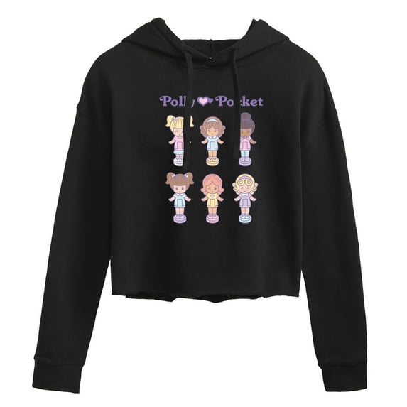 Polly Pocket - Polly Pocket Doll Grid - Junior's Cropped Hoodie
