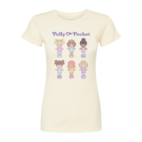 Polly Pocket - Polly Pocket Doll Grid - Junior's Fitted Graphic T-Shirt