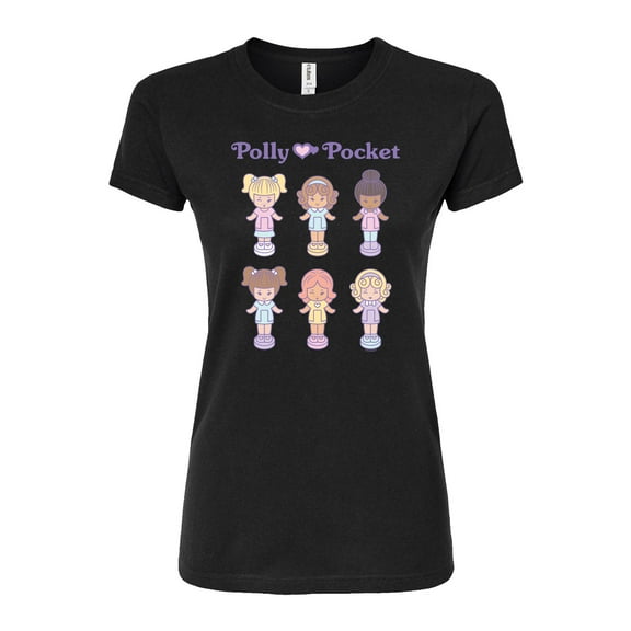 Polly Pocket - Polly Pocket Doll Grid - Junior's Fitted Graphic T-Shirt