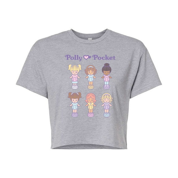 Polly Pocket - Polly Pocket Doll Grid - Junior's - Women's Cropped T-shirt