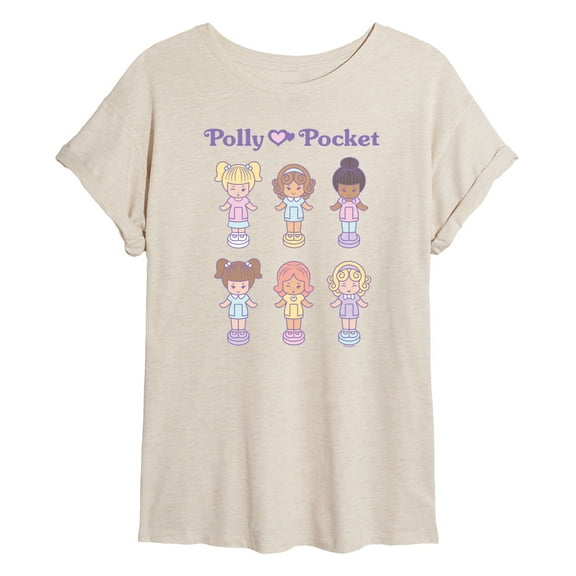 Polly Pocket - Polly Pocket Doll Grid - Women's Oversized Graphic T-Shirt