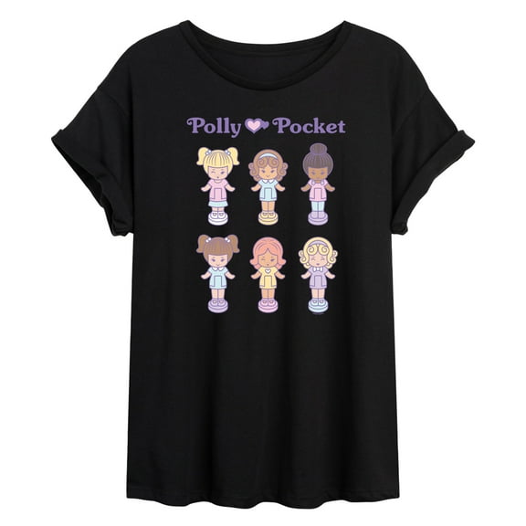Polly Pocket - Polly Pocket Doll Grid - Women's Oversized Graphic T-Shirt