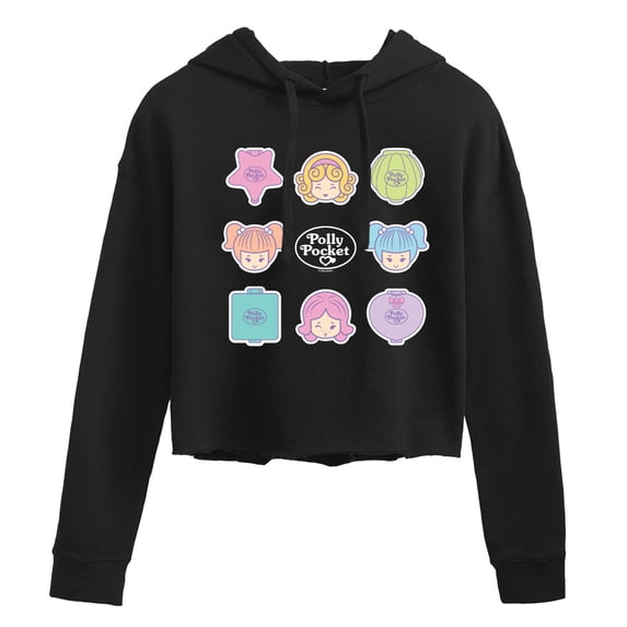 Polly Pocket - Polly Pocket Grid Cropped Graphic Hoodie