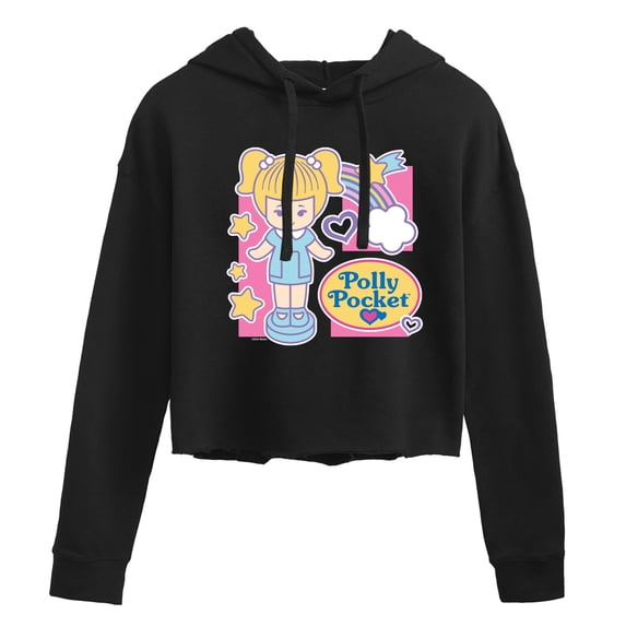 Polly Pocket - Polly Pocket Grid - Junior's Cropped Hoodie