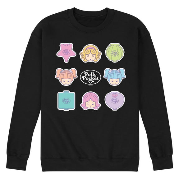 Polly Pocket - Polly Pocket Grid - Men's Crew Neck Fleece Pullover