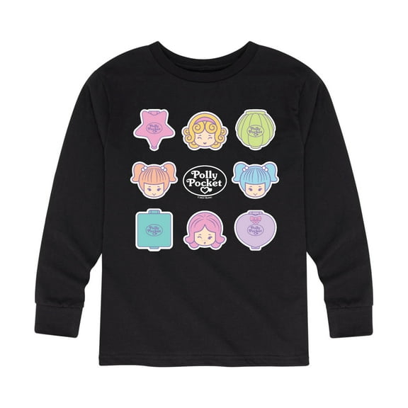 Polly Pocket - Polly Pocket Grid - Toddler And Youth Long Sleeve Graphic T-Shirt
