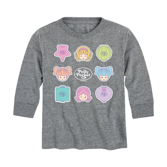 Polly Pocket - Polly Pocket Grid - Toddler And Youth Long Sleeve Graphic T-Shirt