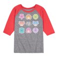 thumbnail image 1 of Polly Pocket - Polly Pocket Grid - Toddler And Youth Raglan Graphic T-Shirt, 1 of 1