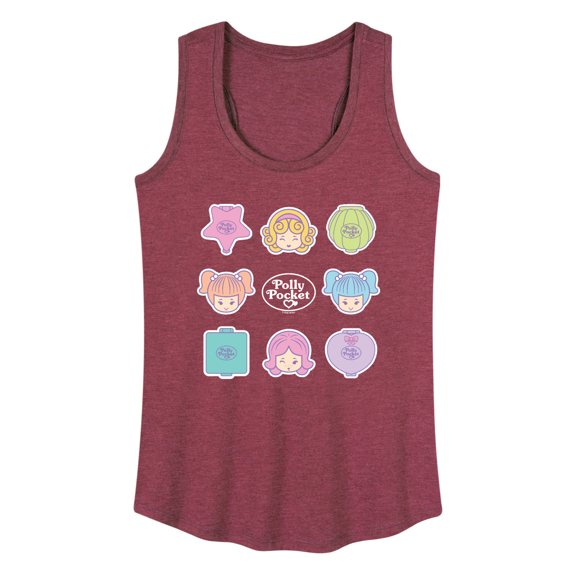 Polly Pocket - Polly Pocket Grid - Women's Racerback Tank Top