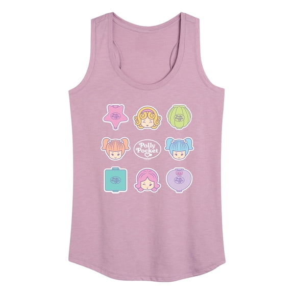 Polly Pocket - Polly Pocket Grid - Women's Racerback Tank Top
