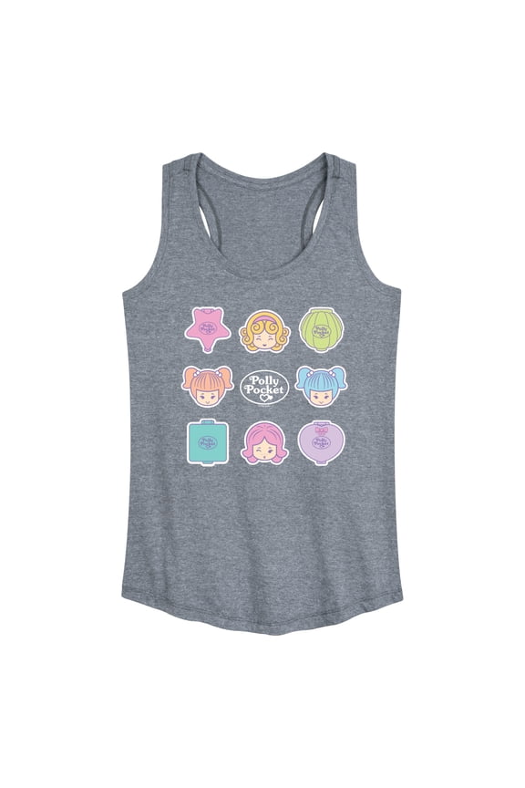 - Polly Pocket Grid - Women's Racerback Tank Top