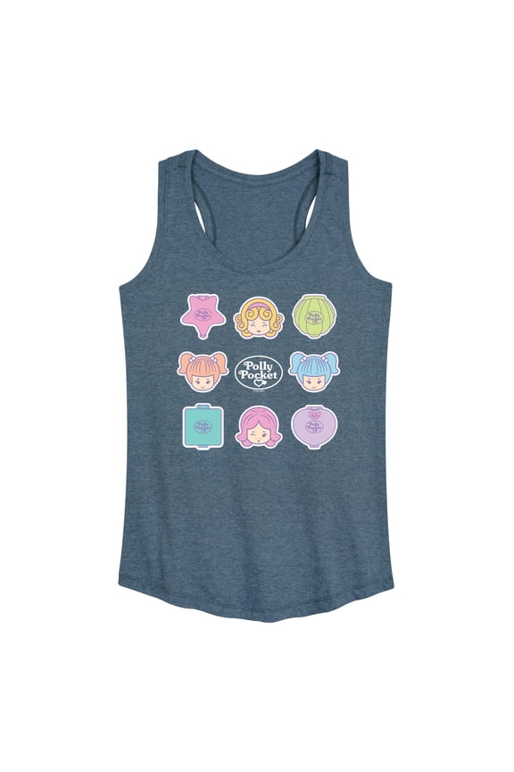 - Polly Pocket Grid - Women's Racerback Tank Top