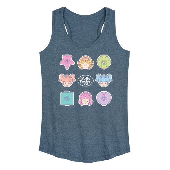 Polly Pocket - Polly Pocket Grid - Women's Racerback Tank Top