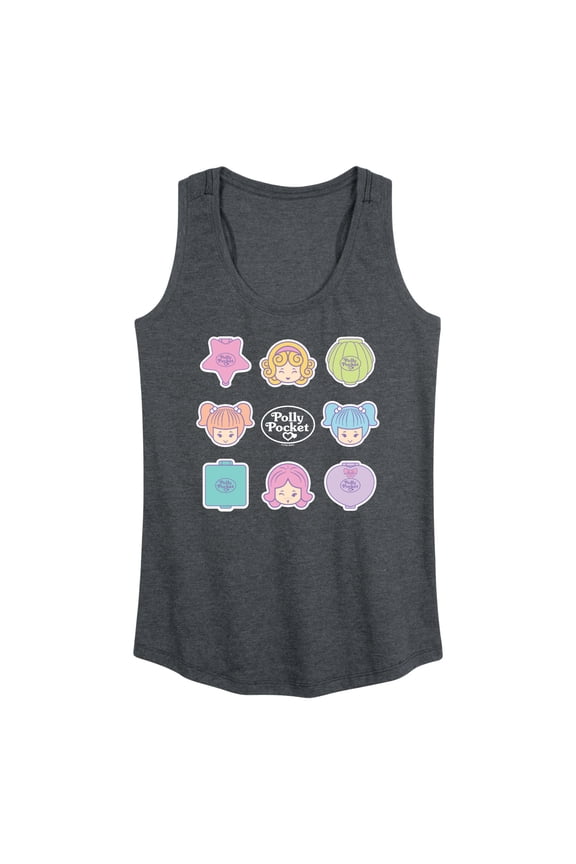 - Polly Pocket Grid - Women's Racerback Tank Top