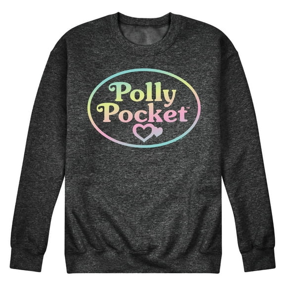 Polly Pocket - Polly Pocket Ombre Logo - Men's Crew Neck Fleece Pullover