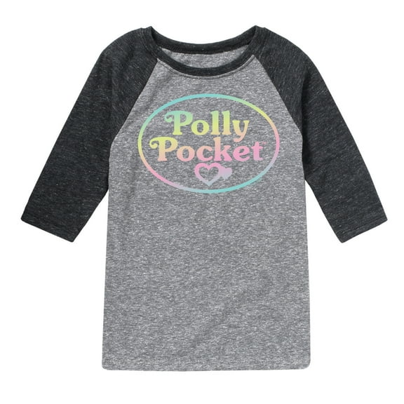 Polly Pocket - Polly Pocket Ombre Logo - Toddler And Youth Raglan Graphic T-Shirt